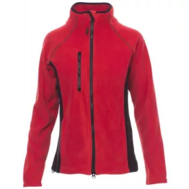   Payper Aspen+ Lady cipzáras női polár pulóver, piros/fekete