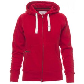 Payper Dallas+ Lady cipzáras, kapucnis női pulóver, piros