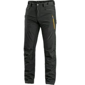 CXS Akron softshell nadrág, fekete/HV sárga/narancs