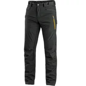 CXS Akron softshell nadrág, fekete/HV sárga/narancs