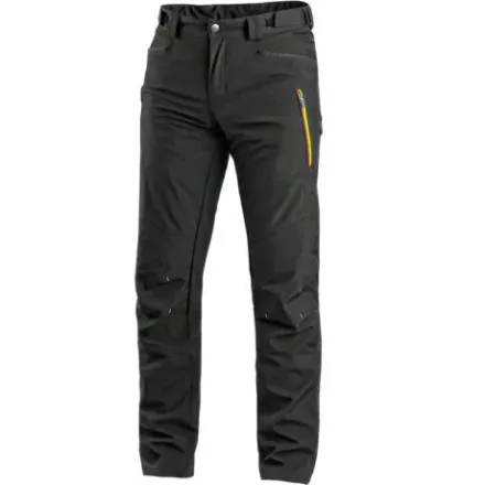 CXS Akron softshell nadrág, fekete/HV sárga/narancs