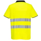 PW212 Portwest munkavédelmi rövid ujjú  galléros pólóing Sárga/Fekete S