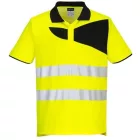 PW212 Portwest munkavédelmi rövid ujjú  galléros pólóing Sárga/Fekete XXXL