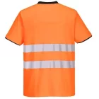 Pw213 Portwest Hi-Vis munkavédelmi rövid ujjú póló Narancs/Fekete 4XL