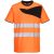 Pw213 Portwest Hi-Vis munkavédelmi rövid ujjú póló Narancs/Fekete M