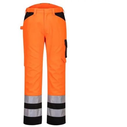 PW241 Portwest jólláthaósági munkavédelmi derekasnadrág Narancs/Fekete 40