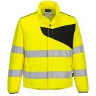 PW275 Portwest Jólláthatósági Hi-Vis Softshell Munkavédelmi kabát Sárga/Fekete S