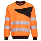 PW277 Portwest terített nyakú láthatósági pulóver Narancs/Fekete XXL