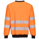 PW277 Portwest terített nyakú láthatósági pulóver Narancs/Fekete XXL