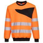 PW277 Portwest terített nyakú láthatósági pulóver Narancs/Fekete XXXL
