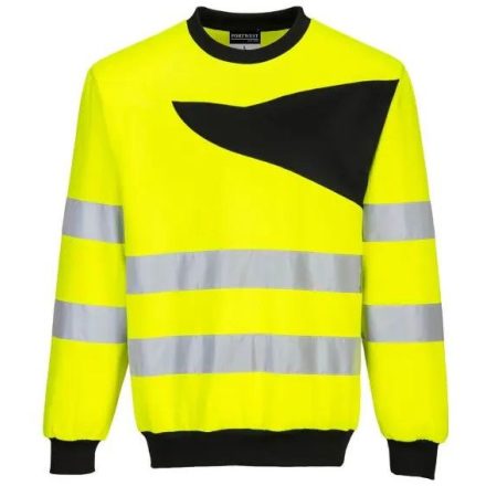 PW277 Portwest terített nyakú láthatósági pulóver Sárga/Fekete 4XL