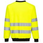 PW277 Portwest terített nyakú láthatósági pulóver Sárga/Fekete XXL