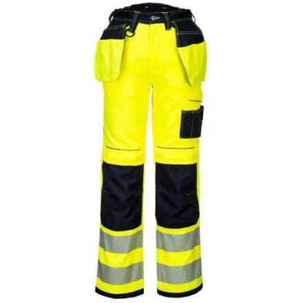 PW306 Portwest innovatív hi-vis női stretch munkavédelmi derekasnadrág Sárga/Fekete 28