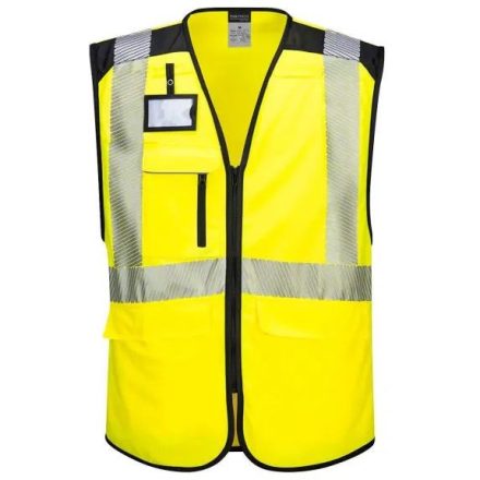 PW309 Portwest jólláthatósági Hi-Vis Executive munkavédelmi mellény Sárga/Fekete XXXL