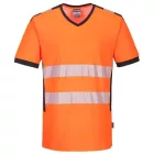 PW310 Portwest jólláthatósági munkavédelmi poló Narancs/Fekete 4XL