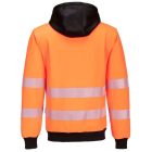 PW327 - PW3 Hi-Vis zippzáras kapucnis jólláthatósági pulóver