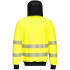 PW327 - PW3 Hi-Vis zippzáras kapucnis jólláthatósági pulóver