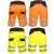 PW348 - PW3 Hi-Vis PORTWEST rövidnadrág Citrom/Fekete és Narancs/Fekete