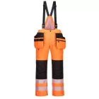 PW351 Portwest tartós 300D Oxford poliészter Hi-Vis téli nadrág Narancs/Fekete XXXL