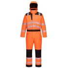 PW352 Portwest munkavédelmi overál 8 funkcionális,biztonságos tárolózsebel Narancs/Fekete XL