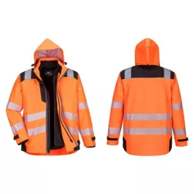   PW365OBR4XL, Portwest PW3 Hi-Vis 3-in-1 kabát, OrBk, méret: 4XL