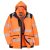 PW367 Portwest Hi-Vis kapucnis munkavédelmi kabát Narancs/Fekete XL