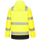 PW367 Portwest Hi-Vis kapucnis munkavédelmi kabát Sárga/Fekete L
