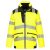PW367 Portwest Hi-Vis kapucnis munkavédelmi kabát Sárga/Fekete M