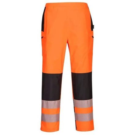 PW386 Portwest munkavédelmi női jólláthatósági derekas esőnadrág Narancs/Fekete L
