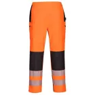 PW386 Portwest munkavédelmi női jólláthatósági derekas esőnadrág Narancs/Fekete XXL