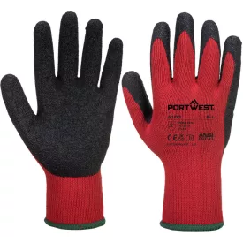 Latex mártott kesztyű PW_A100R8RM Piros/Fekete - M méret