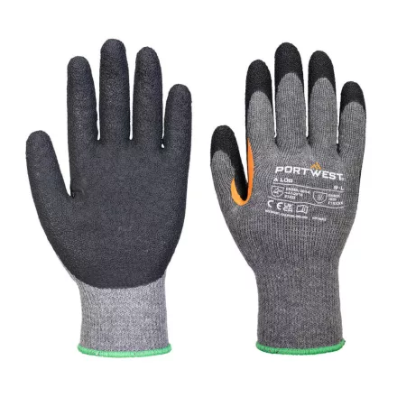 Grip 10 Latex megerősített hüvelykujjas kesztyű (12 pár) PW_A106G8RL Szürke/Fekete - L méret