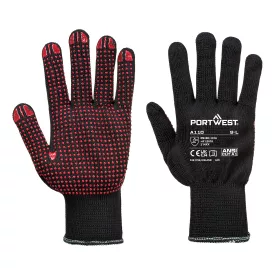 Nylon PVC pontozott kesztyű PW_A110BKRXL Fekete - XL méret