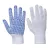 PVC pontozott kesztyű PW_A111WBRXS Fehér/Kék - XS méret