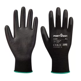 PU tenyérmártott kesztyű PW_A120BKRS Fekete - S méret