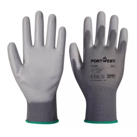 PU tenyérmártott kesztyű PW_A120GRRXL Szürke - XL méret