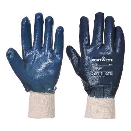 Nitril csuklóig mártott kesztyű PW_A300NARXL Navy - XL méret