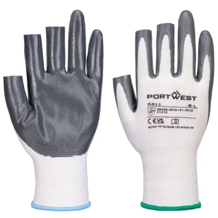 Grip 13 ujjatlan nitril kesztyű (12 pár) PW_A311W7RL Fehér/Szürke - L méret