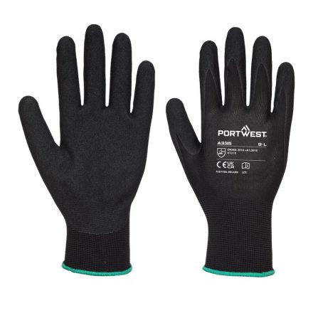 Dermi-Grip NPR15 Nitril Sandy kesztyű PW_A335K8RS Fekete - S méret