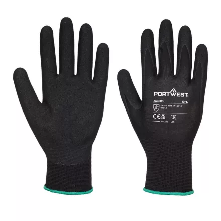Dermi-Grip NPR15 Nitril Sandy kesztyű PW_A335K8RXL Fekete - XL méret