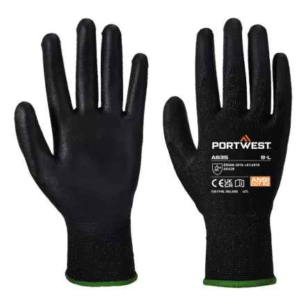 Eco-Cut vágásbiztos kesztyű PW_A635K8RS Fekete - S méret