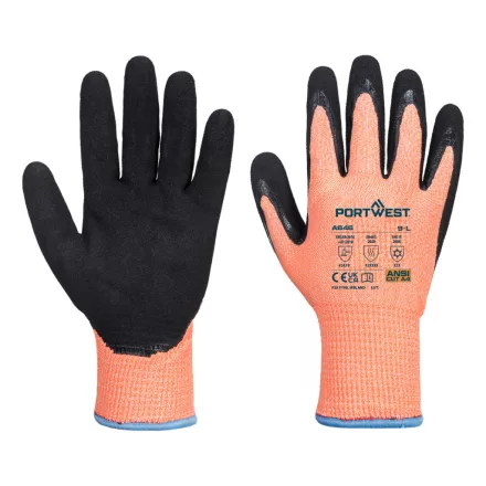 Vis-Tex Winter Cut D13 nitril kesztyű PW_A646O8RXL Narancs/Fekete - XL méret