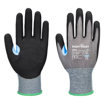 CS Cut D21 Nitrile vágásbiztos kesztyű PW_A648G8RXS Szürke/Fekete - XS méret