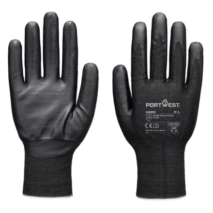 Cut F21 Nitril Tungsten kesztyű A9  PW_A680K8RS Fekete - S méret