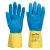 Duplán Mártott Latex kesztyű PW_A801Y4RS Sárga/Kék - S méret