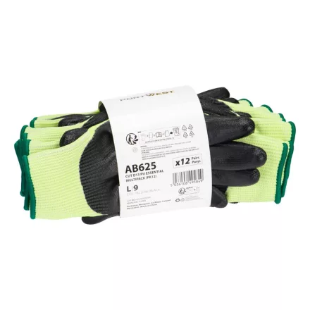 Cut D13 PU Essential Multipack kesztyű (12 pár) PW_AB625Y8RS Sárga/Fekete - S méret