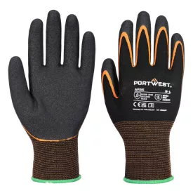   Grip 15 dupla nitril mártással ellátott kesztyű PW_AP35K1RS Fekete/Narancs - S méret