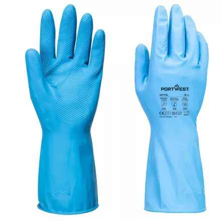 FD Chemical B Latex könnyű kesztyű (12 pár) PW_AP76BLUXL Kék - XL méret