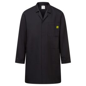 Antisztatikus ESD köpeny PW_AS10BKR5XL Fekete - 5XL méret