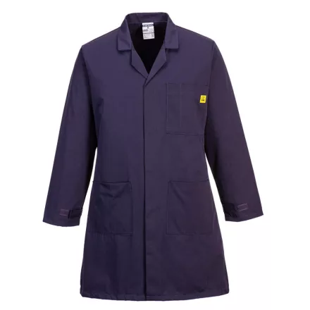 Antisztatikus ESD köpeny PW_AS10NARXS Navy - XS méret